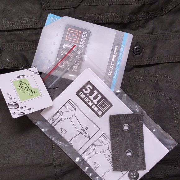 NWT 5.11 Tactical Large Tdu Green Teflon Short Sleeve Button Taclite Pro Shirt - Picture 4 of 15